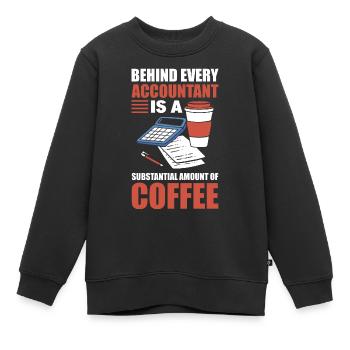 Buchhalter-Kaffeeliebhaber Buchhalter - Kinder Premium Organic Sweatshirt - Schwarz - Vorne - AI Model Kid Female (0cm)