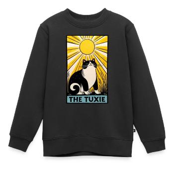 Tarot Black and White Kitty Cat - Kids Premium Organic Sweatshirt - black - Front - AI Model Kid Female (0cm)