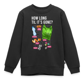 Reduzieren, Wiederverwenden, Recyceln, Wiederholen, Recyceln, Recycling, Tag der Erde - Kinder Premium Organic Sweatshirt - Schwarz - Vorne - AI Model Kid Female (0cm)