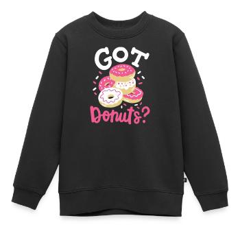 Donuts Donut-Liebhaber - Kinder Premium Organic Sweatshirt - Schwarz - Vorne - AI Model Kid Female (0cm)