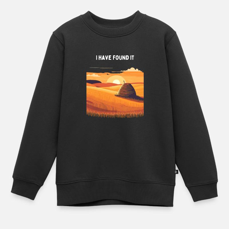 Needle in a haystack - Kids Premium Organic Sweatshirt - black