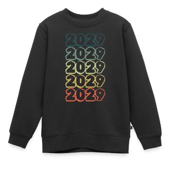 Geburtsjahr 2029 - Kinder Premium Organic Sweatshirt - Schwarz - Vorne - AI Model Kid Female (0cm)