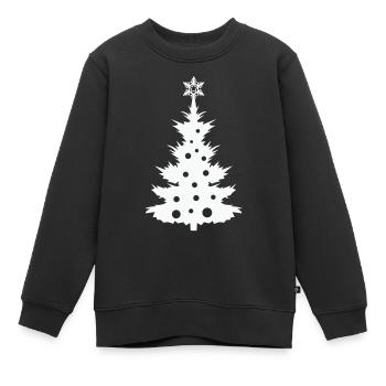 Weihnachtsbaum - Kinder Premium Organic Sweatshirt - Schwarz - Vorne - AI Model Kid Female (0cm)