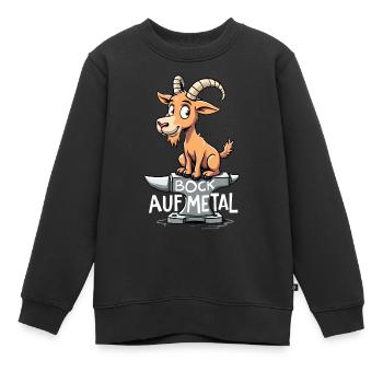 Bock auf Metal - Kinder Premium Organic Sweatshirt - Schwarz - Vorne - AI Model Kid Female (0cm)