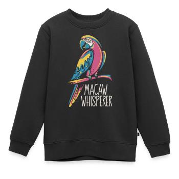 Style d’oiseau exotique - Sweat Premium enfant bio - noir - Devant - AI Model Kid Female (0cm)