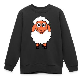 Sheep Baby Stands Cute Cute Lamb Child Cool Comic - Kids Premium Organic Sweatshirt - black - Front - AI Model Kid Female (0cm)