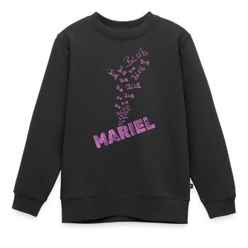 Wasser Mariel - Kinder Premium Organic Sweatshirt - Schwarz - Vorne - AI Model Kid Female (0cm)