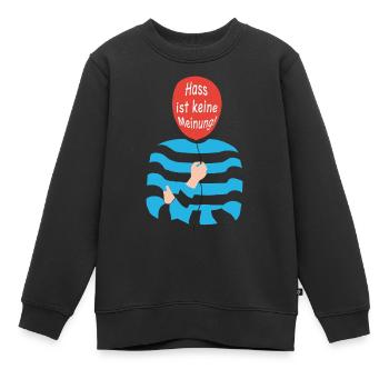 La haine n’est pas une opinion - Sweat Premium enfant bio - noir - Devant - AI Model Kid Female (0cm)