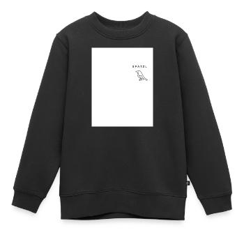 Spatzl - Kinder Premium Organic Sweatshirt - Schwarz - Vorne - AI Model Kid Female (0cm)