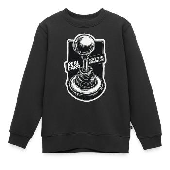 Voitures manuelles - Sweat Premium enfant bio - noir - Devant - AI Model Kid Female (0cm)