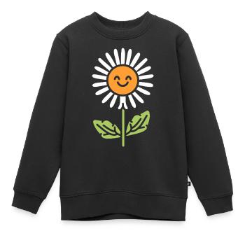 pissenlit - Sweat Premium enfant bio - noir - Devant - AI Model Kid Female (0cm)