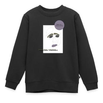 Parler de ses sentiments 1 - Sweat Premium enfant bio - noir - Devant - AI Model Kid Female (0cm)
