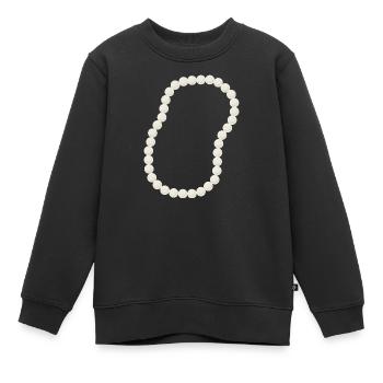 Conception élégante de collier de perles de perles - Sweat Premium enfant bio - noir - Devant - AI Model Kid Female (0cm)