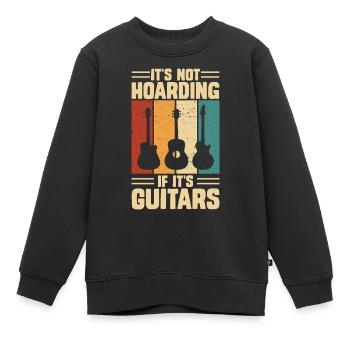 Gitarrist Gitarren  - Kinder Premium Organic Sweatshirt - Schwarz - Vorne - AI Model Kid Female (0cm)