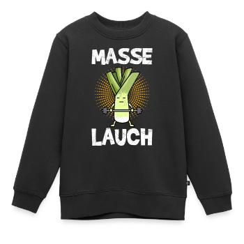 Gewichtheber MASSE LAUCH Gym Lustiges - Kinder Premium Organic Sweatshirt - Schwarz - Vorne - AI Model Kid Female (0cm)