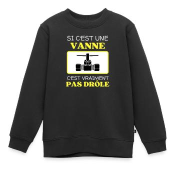 Ein Witz, der nicht lustig ist - Kinder Premium Organic Sweatshirt - Schwarz - Vorne - AI Model Kid Female (0cm)