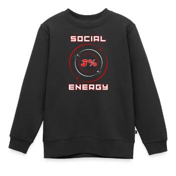Faible Énergie Sociale - Sweat Premium enfant bio - noir - Devant - AI Model Kid Female (0cm)