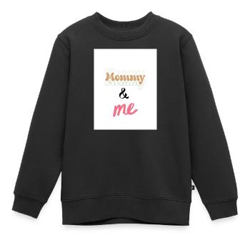 Mommy & Me Schriftzug Duo Design - Kinder Premium Organic Sweatshirt - Schwarz - Vorne - AI Model Kid Female (0cm)