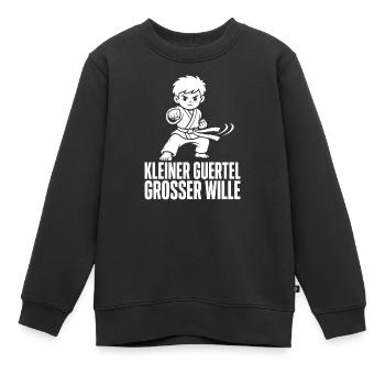 tKleiner Gürtel Großer Wille – Karate Kind - Kinder Premium Organic Sweatshirt - Schwarz - Vorne - AI Model Kid Female (0cm)
