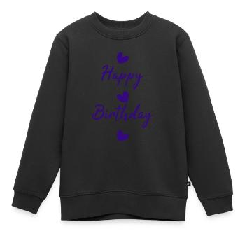 ALLES GUTE ZUM GEBURTSTAG!. ALLES GUTE ZUM GEBURTSTAG!. JAHRESTAG. - Kinder Premium Organic Sweatshirt - Schwarz - Vorne - AI Model Kid Female (0cm)