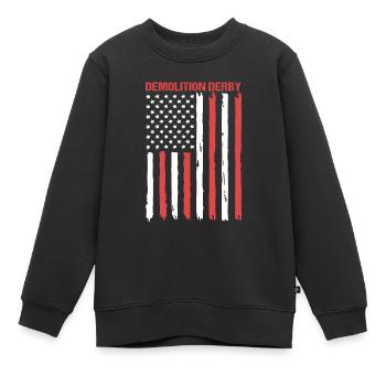 Abriss Derby - Kinder Premium Organic Sweatshirt - Schwarz - Vorne - AI Model Kid Female (0cm)