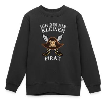 Ich bin ein kleiner Pirat - Kinder Premium Organic Sweatshirt - Schwarz - Vorne - AI Model Kid Female (0cm)
