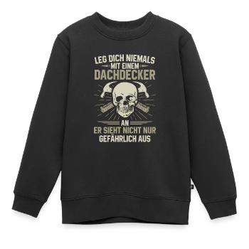 Dachdecker - Kinder Premium Organic Sweatshirt - Schwarz - Vorne - AI Model Kid Female (0cm)