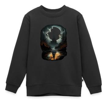 Gothique - Sweat Premium enfant bio - noir - Devant - AI Model Kid Female (0cm)