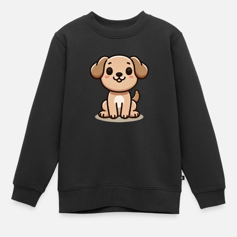 Chiot mignon - Sweat Premium enfant bio - noir