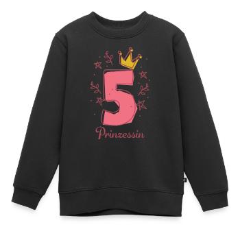 Prinzessin 5 Jahre Geburtstag - Kinder Premium Organic Sweatshirt - Schwarz - Vorne - AI Model Kid Female (0cm)