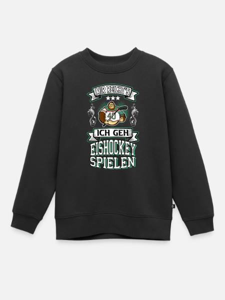 Eishockey Eishockeyspieler Spruch Sport Vintage - Kinder Premium Organic Sweatshirt - Schwarz