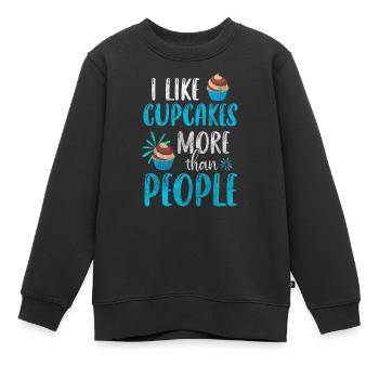 Konditorei Bäcker Backen Süßigkeiten - Kinder Premium Organic Sweatshirt - Schwarz - Vorne - AI Model Kid Female (0cm)