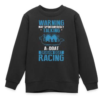 Entraîneur de bateau-dragon et bateau-dragon - Sweat Premium enfant bio - noir - Devant - AI Model Kid Female (0cm)