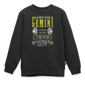 Zwilling Tierkreiszeichen Element - Kinder Premium Organic Sweatshirt - Schwarz - Vorne - AI Model Kid Female (0cm)