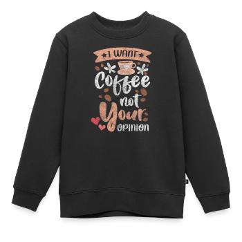 Morgenmuffel Espresso Motivation - Kinder Premium Organic Sweatshirt - Schwarz - Vorne - AI Model Kid Female (0cm)