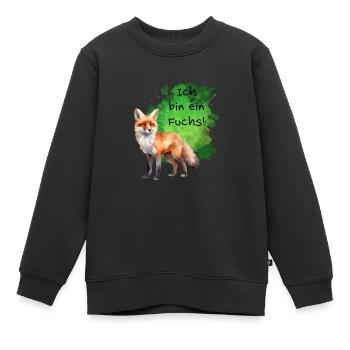 Ich bin ein Fuchs! - Kinder Premium Organic Sweatshirt - Schwarz - Vorne - AI Model Kid Female (0cm)