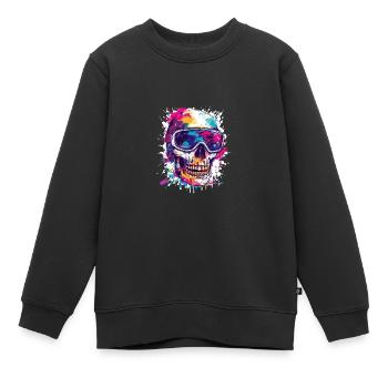 Ski Skull Lunettes de ski - Sweat Premium enfant bio - noir - Devant - AI Model Kid Female (0cm)