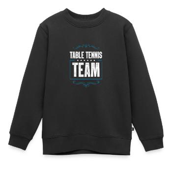 Table Tennis Team - Kinder Premium Organic Sweatshirt - Schwarz - Vorne - AI Model Kid Female (0cm)