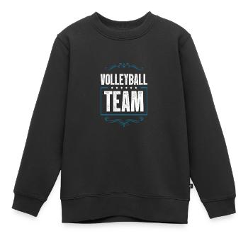 Équipe de volley-ball - Sweat Premium enfant bio - noir - Devant - AI Model Kid Female (0cm)
