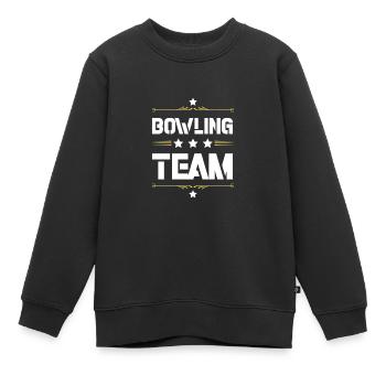 Bowling Team - Kids Premium Organic Sweatshirt - black - Front - AI Model Kid Female (0cm)