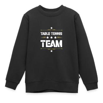 Table Tennis Team - Kinder Premium Organic Sweatshirt - Schwarz - Vorne - AI Model Kid Female (0cm)