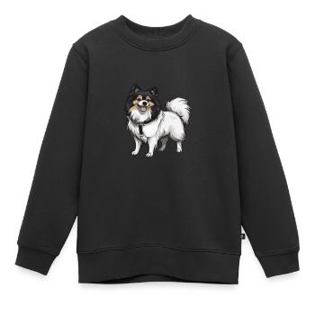 Chien de Poméranie - Sweat Premium enfant bio - noir - Devant - AI Model Kid Female (0cm)