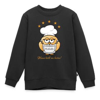 Mama kocht am besten beste Köchin Mutter Geschenk - Kinder Premium Organic Sweatshirt - Schwarz - Vorne - AI Model Kid Female (0cm)