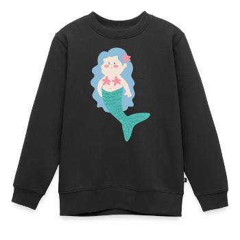 Petite sirène mignonne - Sweat Premium enfant bio - noir - Devant - AI Model Kid Female (0cm)