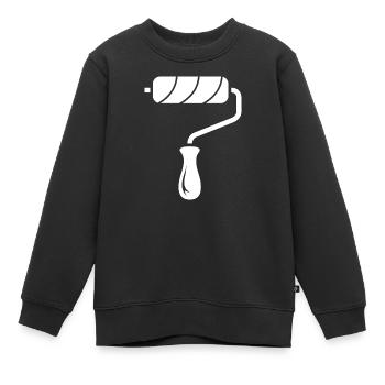 Outils Icône Peintre Peintre Rouleau Peintre Peintre - Sweat Premium enfant bio - noir - Devant - AI Model Kid Female (0cm)