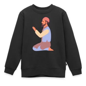 Ramadan Mubarak muslim islam Fasten moslem Allah - Kinder Premium Organic Sweatshirt - Schwarz - Vorne - AI Model Kid Female (0cm)