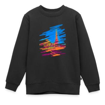 Menorca- Ciutadella Farben - Kinder Premium Organic Sweatshirt - Schwarz - Vorne - AI Model Kid Female (0cm)