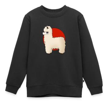 Flauschiges Alpaka - Kinder Premium Organic Sweatshirt - Schwarz - Vorne - AI Model Kid Female (0cm)