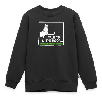 Sprich mit dem Huf - Kinder Premium Organic Sweatshirt - Schwarz - Vorne - AI Model Kid Female (0cm)