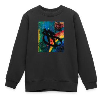 Money Money Para Dollar Graffiti Stock Exchange - Kinder Premium Organic Sweatshirt - Schwarz - Vorne - AI Model Kid Female (0cm)